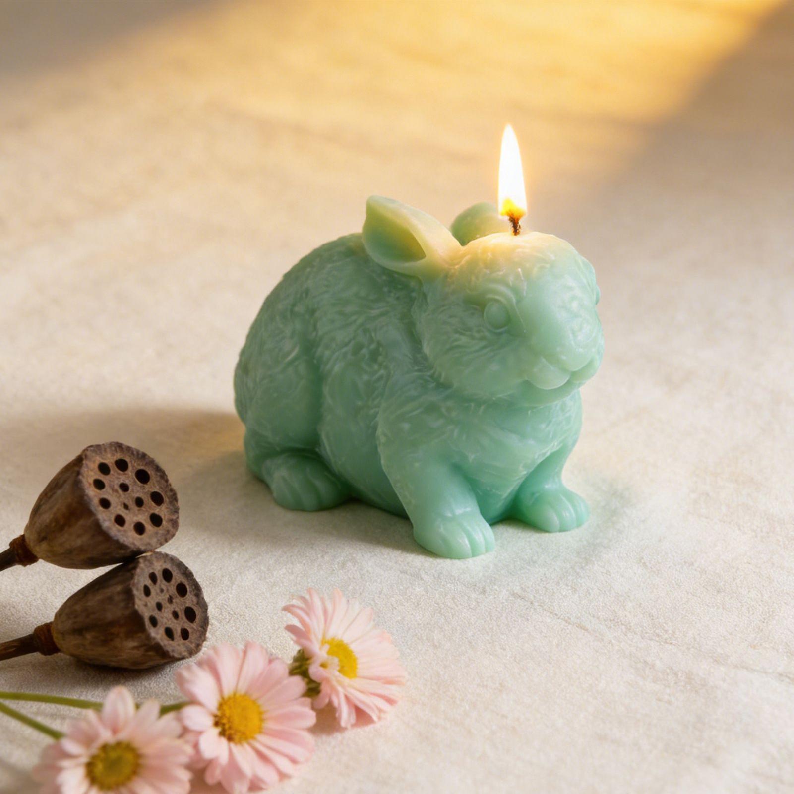 Soap Making Art - Cetakan Silikon Kelinci 3D untuk Kerajinan,