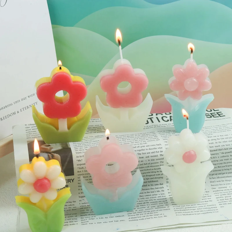 Soap Making Gel - Cetakan Lilin Aromaterapi Bunga dari Silikon,