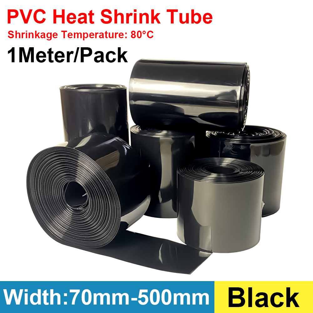 Shrink Wrap Pvc - 1meter 18650 Lipo baterai PVC Heat