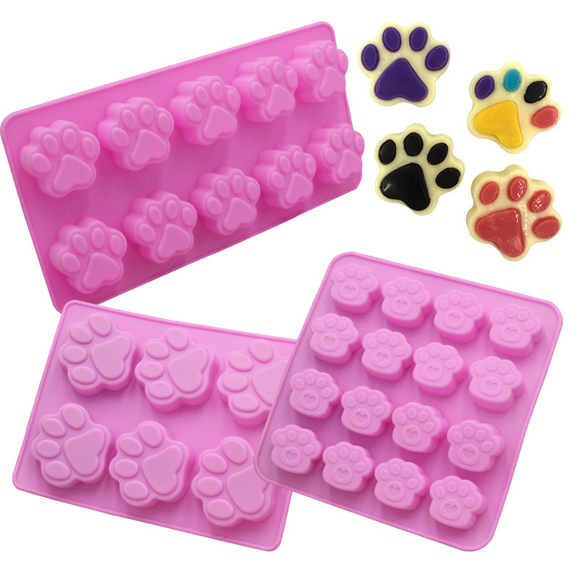 Natural Making Soap - Cetakan silikon coklat bentuk cakar kucing
