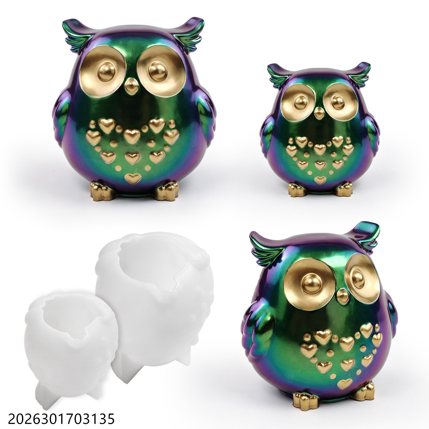 Soap Making Lye - Cetakan Silikon Burung Hantu 3D Bentuk