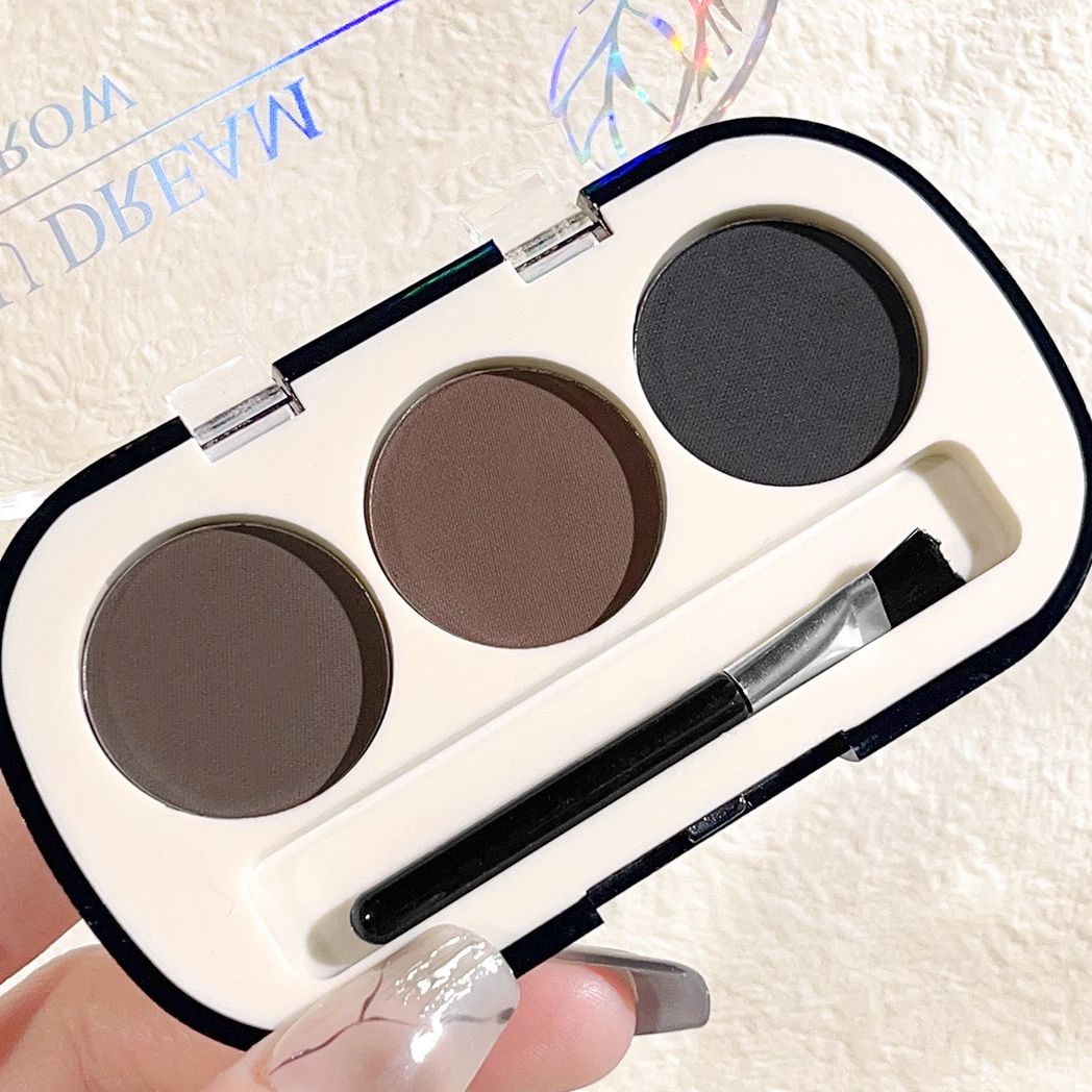 Mica Powder Colorant - Palet bubuk alis 3 warna dengan