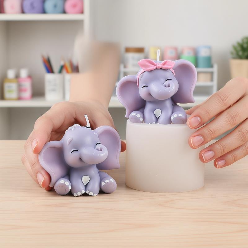 Cetakan Lilin Silikon Gajah 3D - Soap Making Lye ulasan dan harga