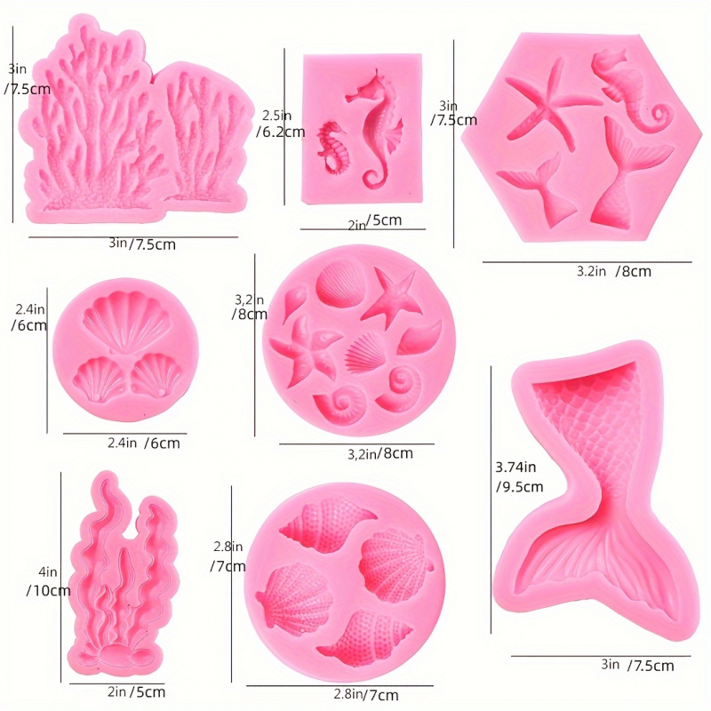 Satu Set8Seal cetakan silikon  - Soap Making Gel ulasan dan harga
