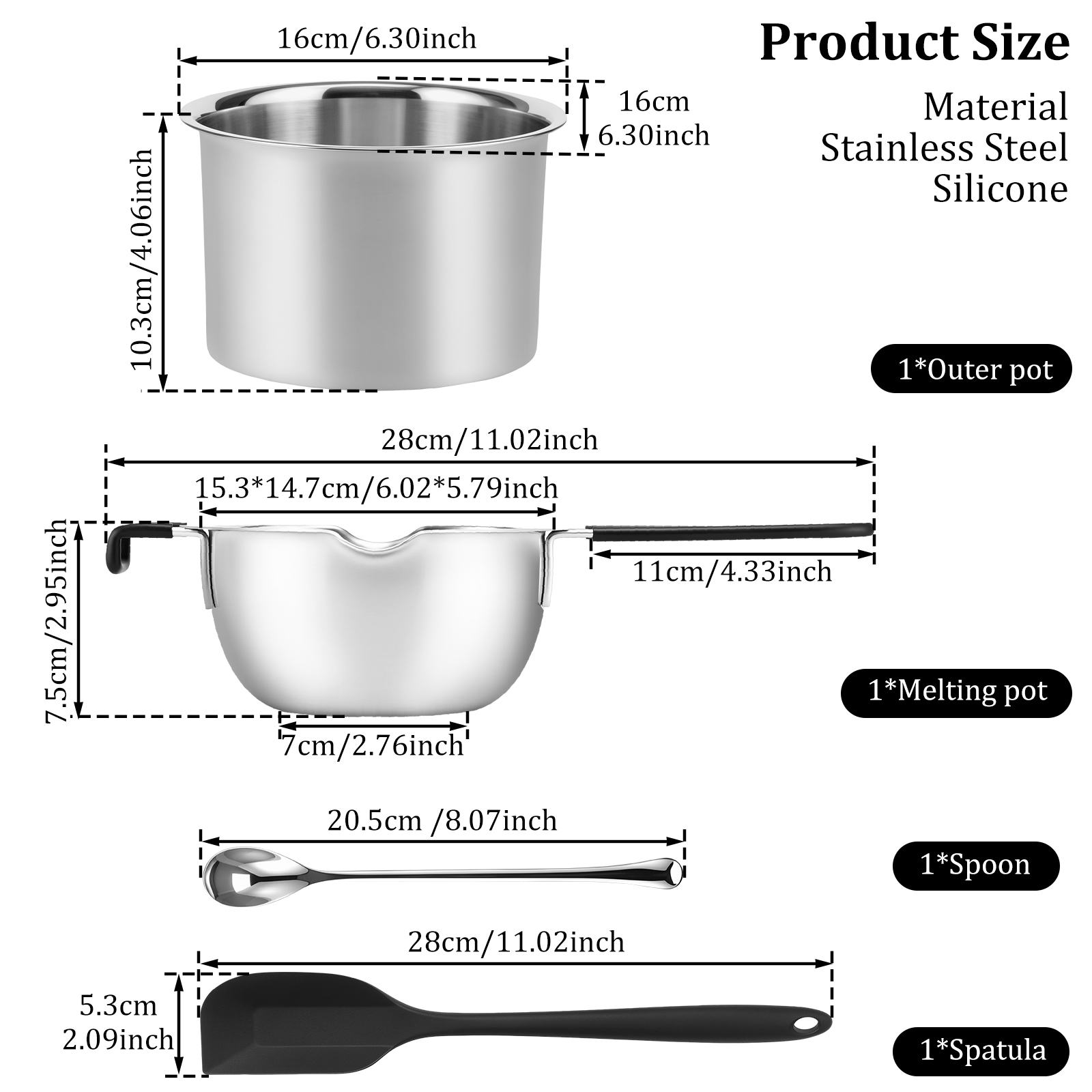 Set Panci Double Boiler Serbag - Soap Making Double Boiler ulasan dan harga