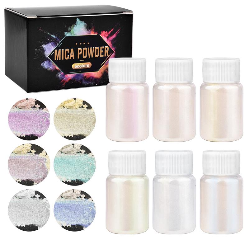 6 buah-Set Epoxy Resin pewarna - Mica Powder Colorant ulasan dan harga