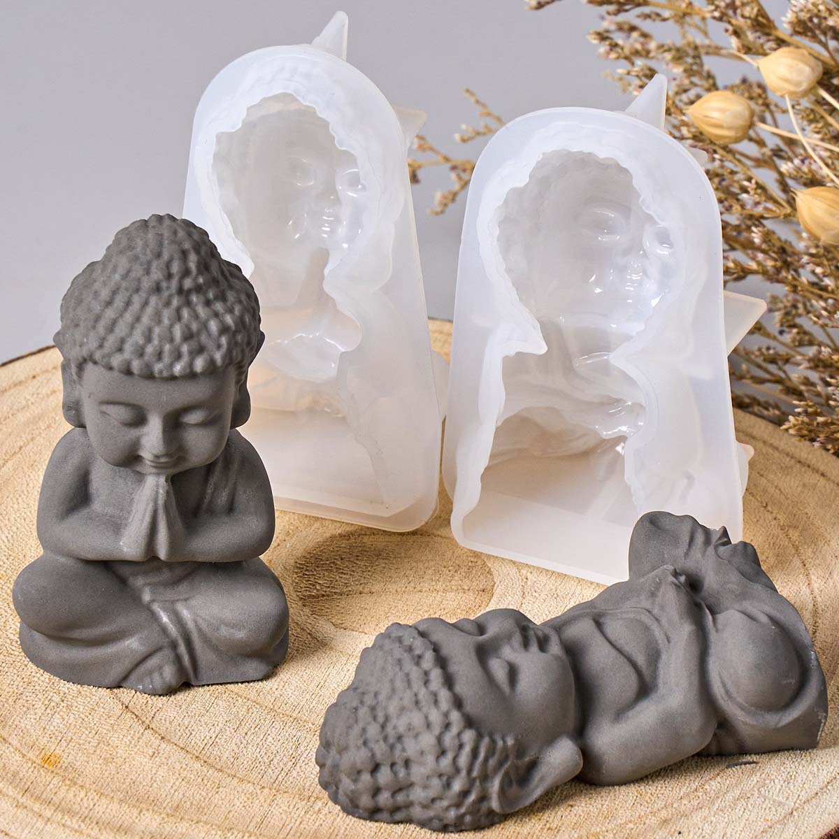 Cetakan Lilin Silikon Buddha K - Soap Making Lye ulasan dan harga